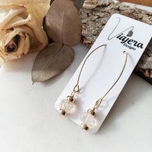Load image into Gallery viewer, Raw Crystal Earrings | Garnet | 14k Gold Fill