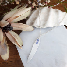 Load image into Gallery viewer, Gum Leaf Necklace | Tanzanite | Sterling Silver