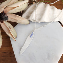 Load image into Gallery viewer, Gum Leaf Necklace | Tanzanite | Sterling Silver