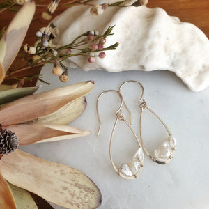 Teardrop Earrings | Keishi Pearls | 14k Gold Fill