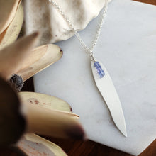 Load image into Gallery viewer, Gum Leaf Necklace | Tanzanite | Sterling Silver