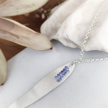 Load image into Gallery viewer, Gum Leaf Necklace | Tanzanite | Sterling Silver