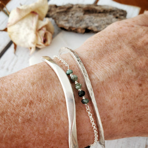 Birthstone Bracelet | Emerald | Sterling Silver