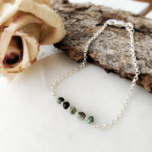 Load image into Gallery viewer, Birthstone Bracelet | Emerald | Sterling Silver