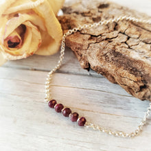 Load image into Gallery viewer, Dainty Bracelet | Ruby | Sterling Silver