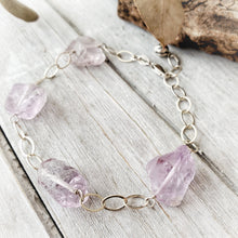 Load image into Gallery viewer, Raw Crystal Bracelet | Amethyst | Sterling Silver