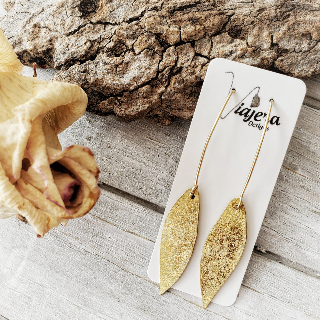 Gum Leaf Earrings | Gold Fill | Brass
