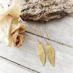 Gum Leaf Earrings | Gold Fill | Brass