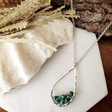 Load image into Gallery viewer, Teardrop Pendant Necklace | Turquoise | Sterling Silver