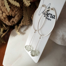 Load image into Gallery viewer, Drop Circle Earrings | Green Amethyst | Sterling Silver